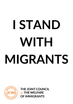 I stand with migrants poster