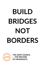 Build bridges not borders poster JCWI